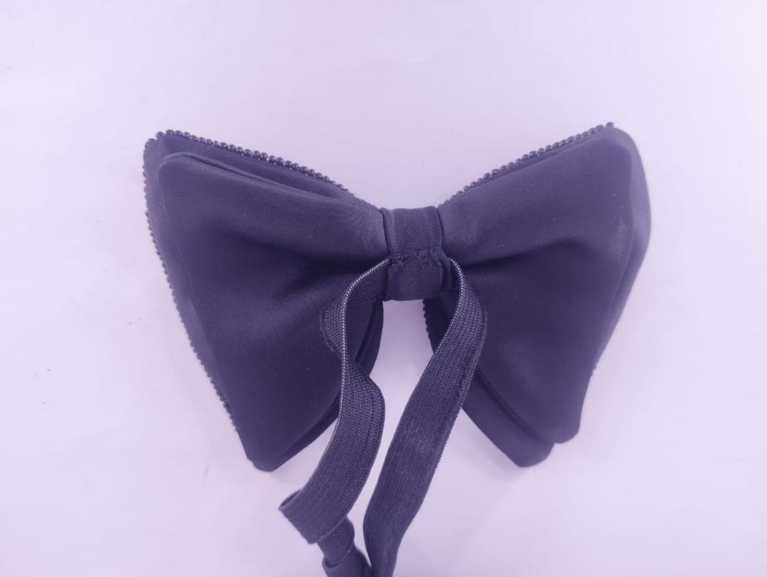 hand work bow tie black bass 001