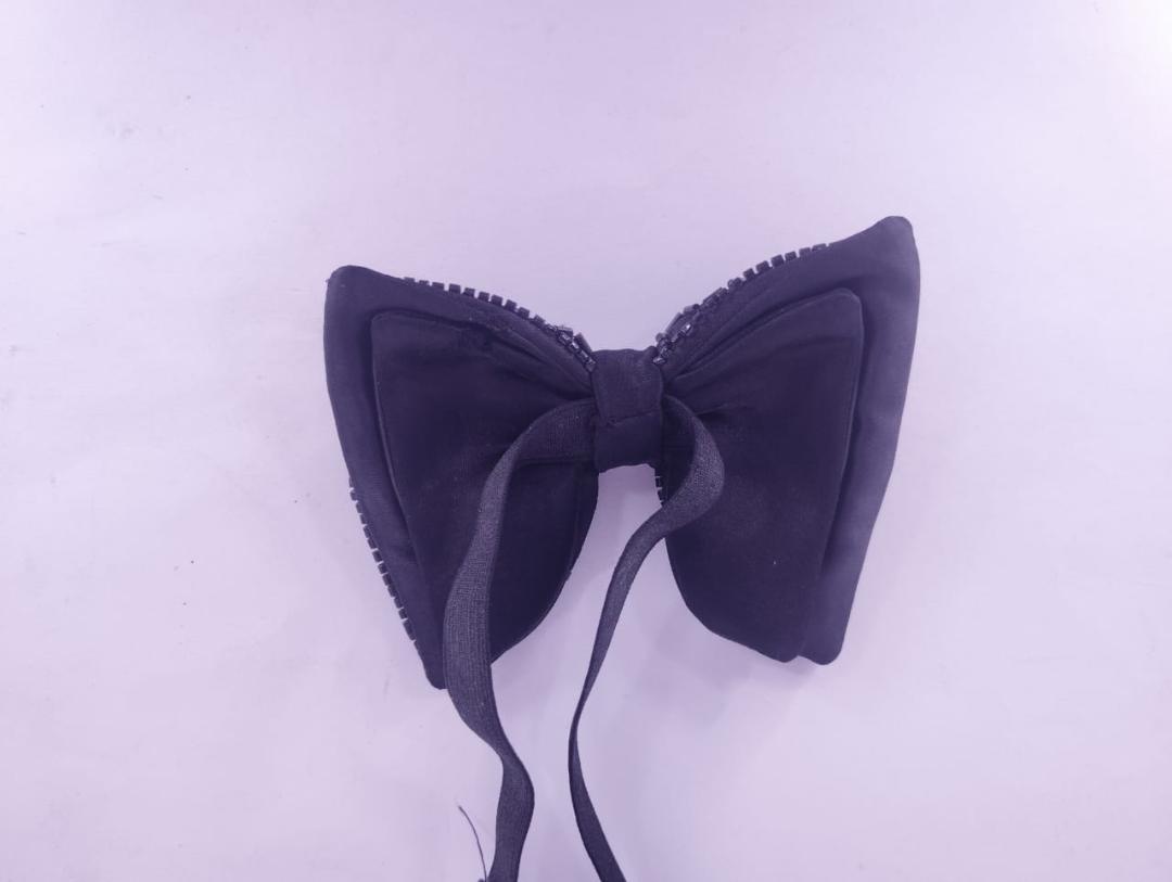 hand work bow tie black bass 002