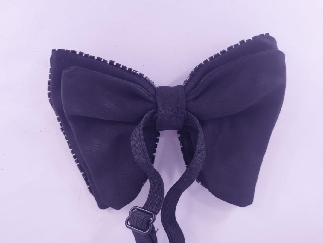 hand work bow tie black bass 005