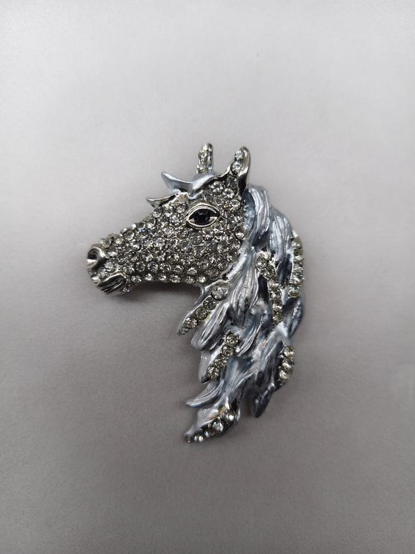 imported houes face  brooch sliver stone work  002