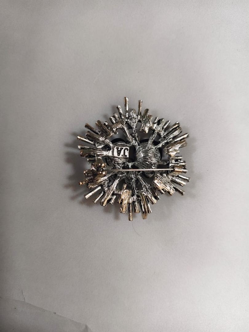 Imported premium brooch black stone work 