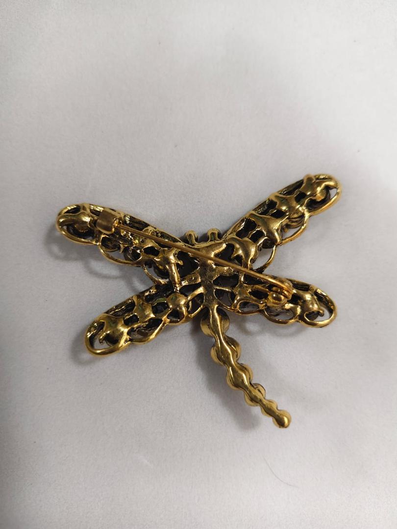Imported premium Dragonfly  brooch stone work 
