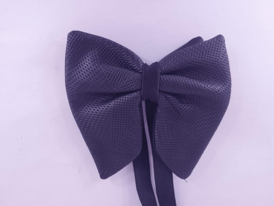 leather bow tie black  butterfiy 004